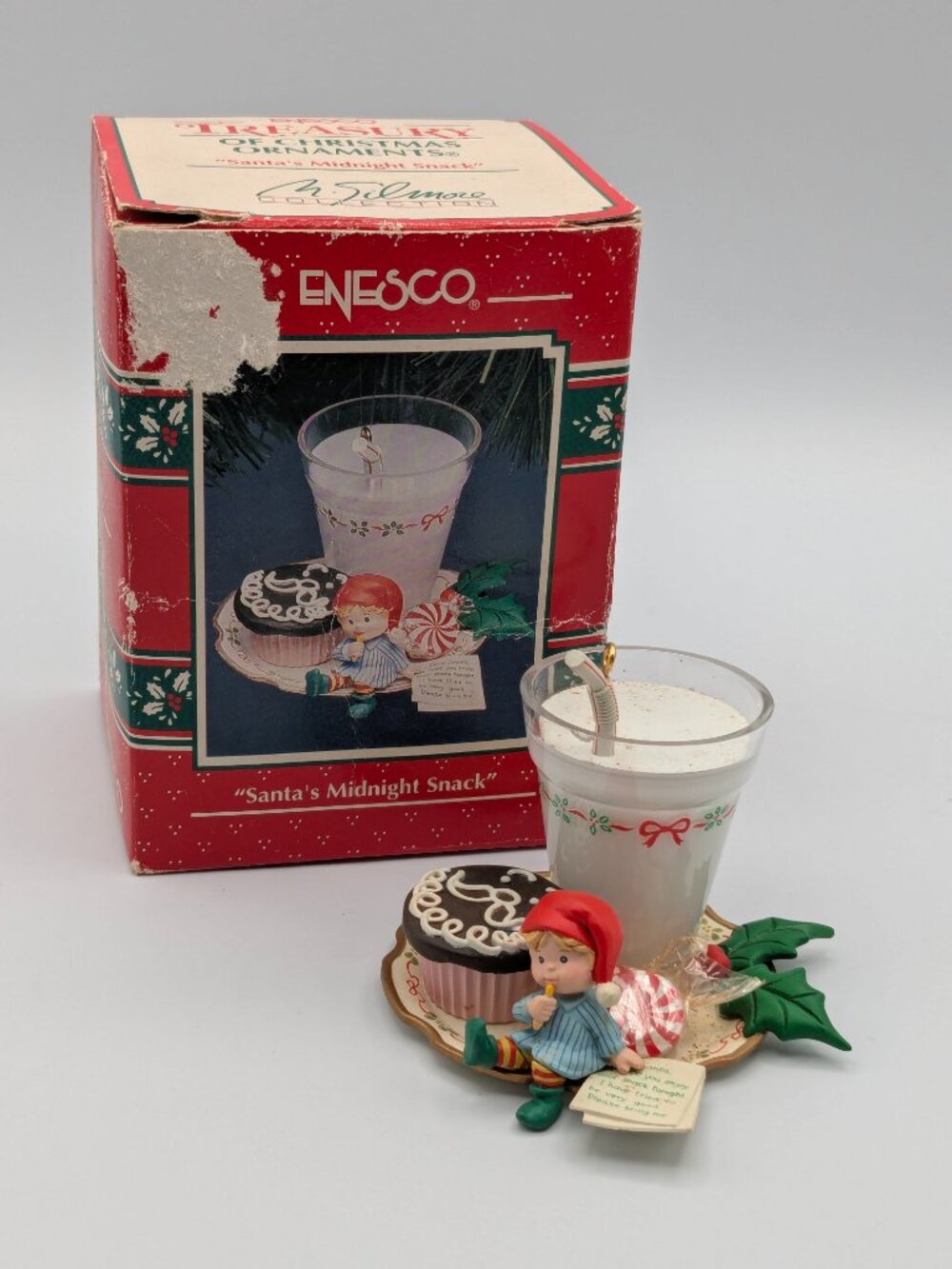 Enesco Treasury of Christmas "Santa's Midnight Snack" 1992 Vintage Ornament - Picture 2 of 11